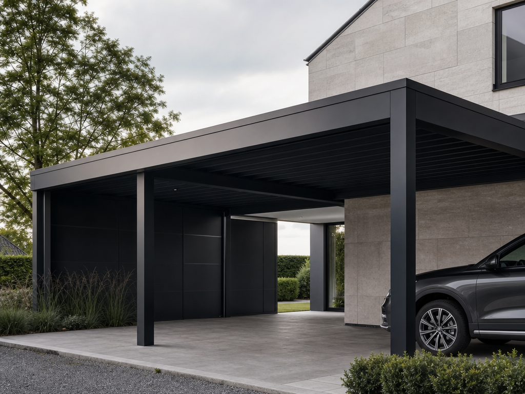 Moderner Stahlcarport